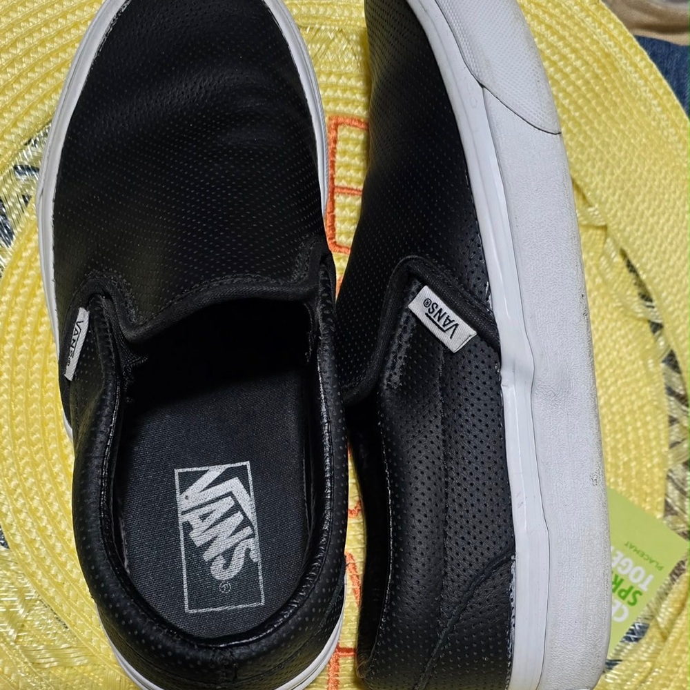 Vans Black Perforated Slip-On Shoes